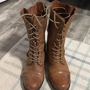 ALDO lace up tan boots